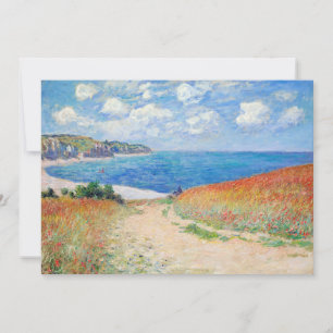 Convites Claude Monet - Caminho em Campos de Trigo em Pourv