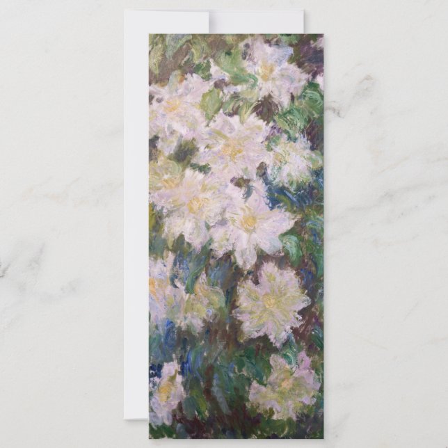 Convites Claude Monet - Clematites Brancas (Frente)