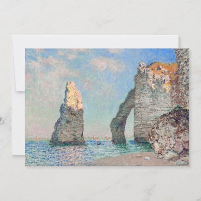 Convites Claude Monet - Cliff em Etretat (Frente)