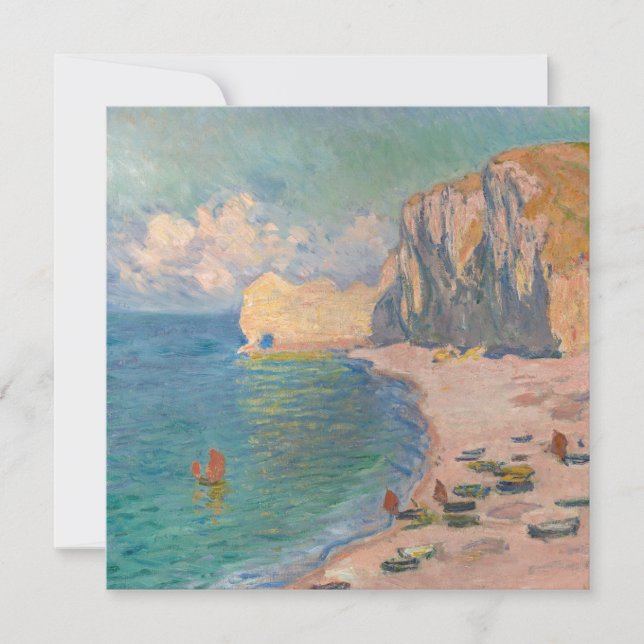 Convites Claude Monet - Etretat: Praia e Falaise d'Amont (Frente)