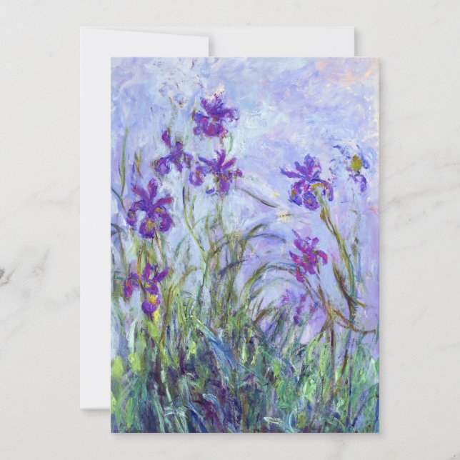 Convites Claude Monet - Íris Lilases / Iris Mauves (Frente)