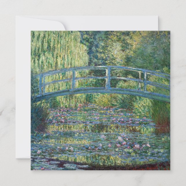 Convites Claude Monet - Lago de Nenúfares, Harmonia Verde (Frente)