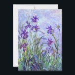 Convites Claude Monet - Lilac Irises / Iris Mauves<br><div class="desc">Lilac Irises / Iris Mauves - Claude Monet,  1914-1917</div>
