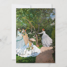 Convites Claude Monet - Mulheres no Jardim