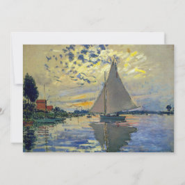 Convites Claude Monet - Navio de vela no Le Petit-Gennevill