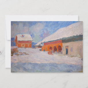 Convites Claude Monet - Noruega, Casas Vermelhas em Bjorneg