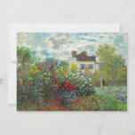 Convites Claude Monet - O Jardim do Artista na Argentina<br><div class="desc">O Jardim do Artista na Argentina / Um Canto do Jardim com Dahlias - Claude Monet,  Óleo na Canvas,  1873</div>