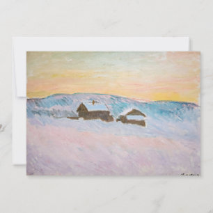 Convites Claude Monet - Paisagem da Noruega, Casas Azuis