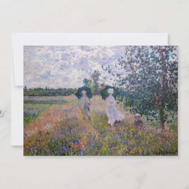Convites Claude Monet - Passeio perto de Argenteuil (Frente)