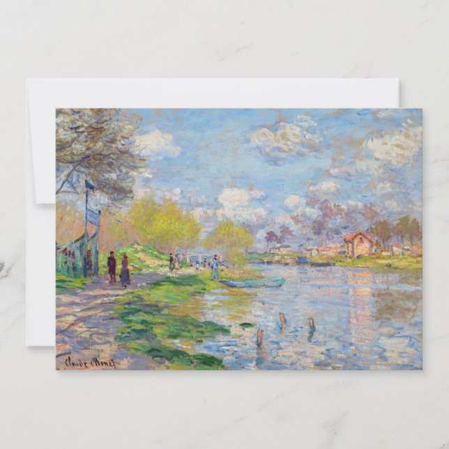 Convites Claude Monet - Primavera junto ao Sena (Frente)
