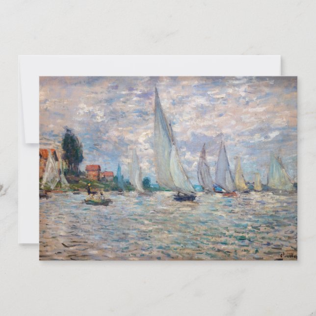 Convites Claude Monet - Regata de Barcos em Argenteuil (Frente)