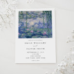Convites Claude Monet Water Lily Wedding<br><div class="desc">Convite de casamento moderno e elegante com a pintura Claude Monet Water Lily</div>