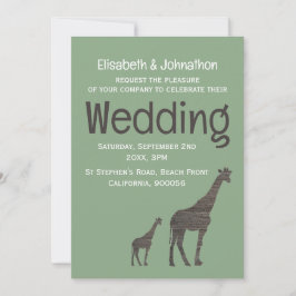 Convites Clay Safari Giraffe, Casamento Russo