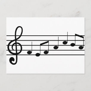 Convites clef e notas de triplo: partitura
