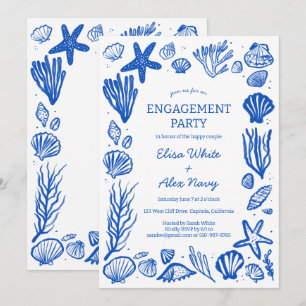 Convites CLIENTE de praia do Frame Noivado