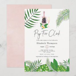 Convites Clink do Pop de Aquarela Tropical