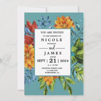 Convites Cloroso Moderno Floral