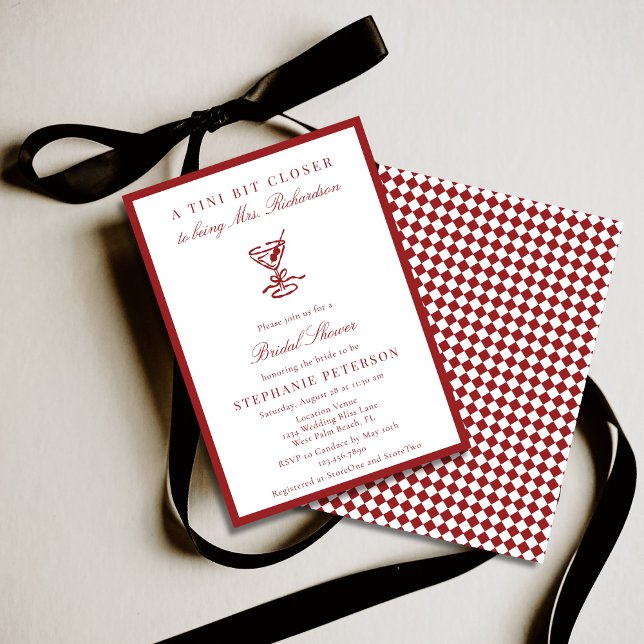 Convites Closer to Mrs Old Money Martini Bridal Shower (Criador carregado)
