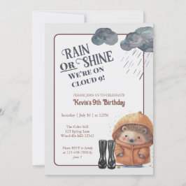 Convites Cloud Nine Woodland Hedgehog Aniversário