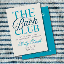 Clube Bach Moderno Simples Azul Despedida de Solte
