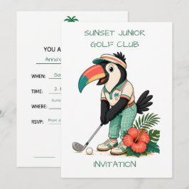 Convites Clube de Golfe Infantil Retro Toucan Júnior Person
