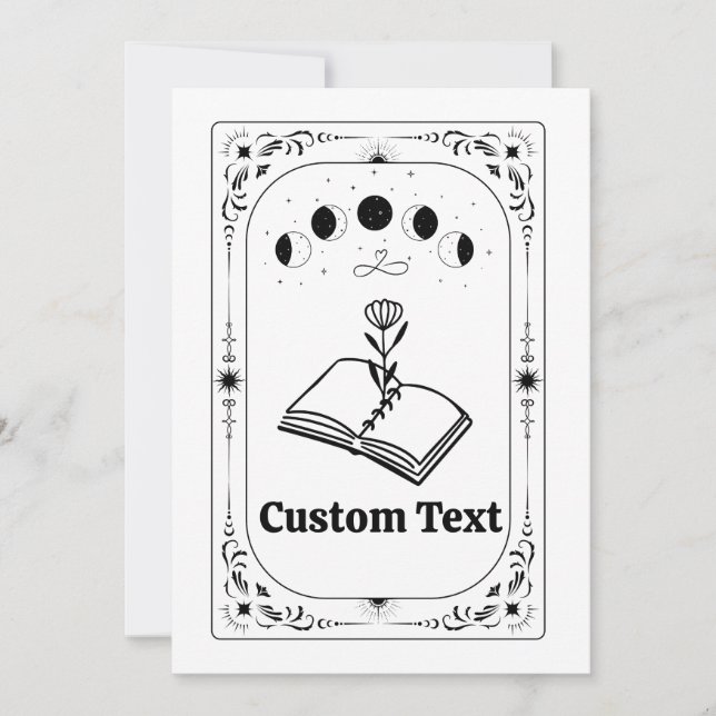 Convites Clube de Leitura de Tarot Personalizado Amiga Mãe  (Frente)