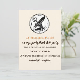 Convites Clube de Leitura Personalizado Vintage Halloween A