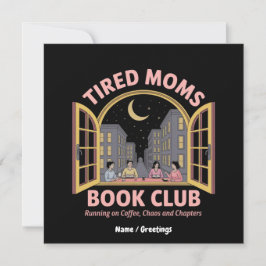 Convites Clube De Livro De Mães Cansado Em Café E Caos