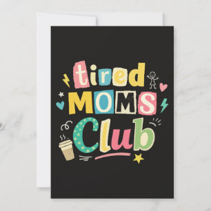 Convites Clube de Mães Cansadas Café Humor de Mãe