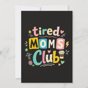 Convites Clube de Mães Cansadas Café Humor de Mãe