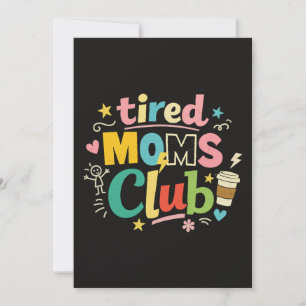 Convites Clube de Mães Cansadas Café Humor de Mãe
