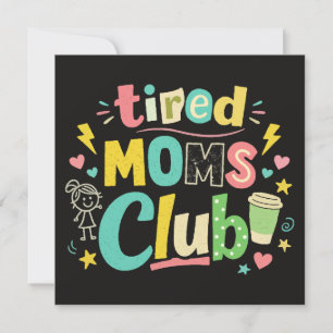 Convites Clube de Mães Cansadas Café Humor Mãe