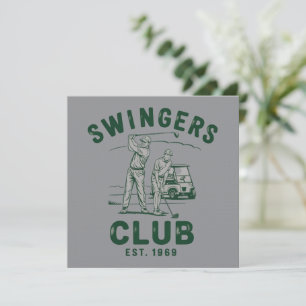 Convites Clube de Swingueiros Engraçado Sarcástico Golfe Go