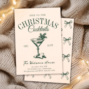 Convites Clube Social Feriado do Partido Cocktail de Natal