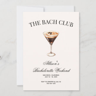 Convites Clube Social Itinerário de Cocktail Espresso Bach