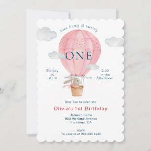 Convites Coalhada de aquarela fina primeiro aniversario
