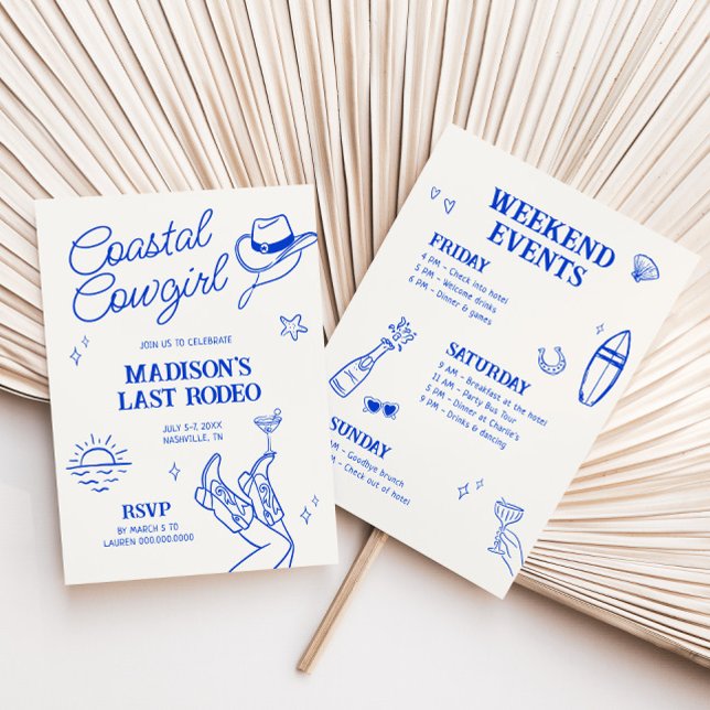 Convites Coastal Cowgirl Bachelorette (Criador carregado)