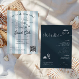 Convites Coastal Cowgirl   Fim de Semana de Bachelorette