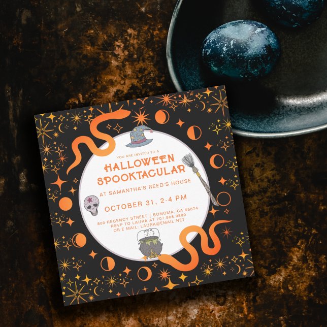 Convites Cobras Místicos Festa Spooktacular do Dia das Brux (Criador carregado)