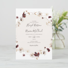 Convites Cobre Burgundy | Casamento Casual