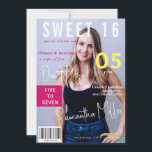 Convites Cobrir 2 Fotos, cor-de-rosa, da Revista Moderna, D<br><div class="desc">Cobrir 2 Fotos da Revista Moderna Rosa 16 Convite</div>