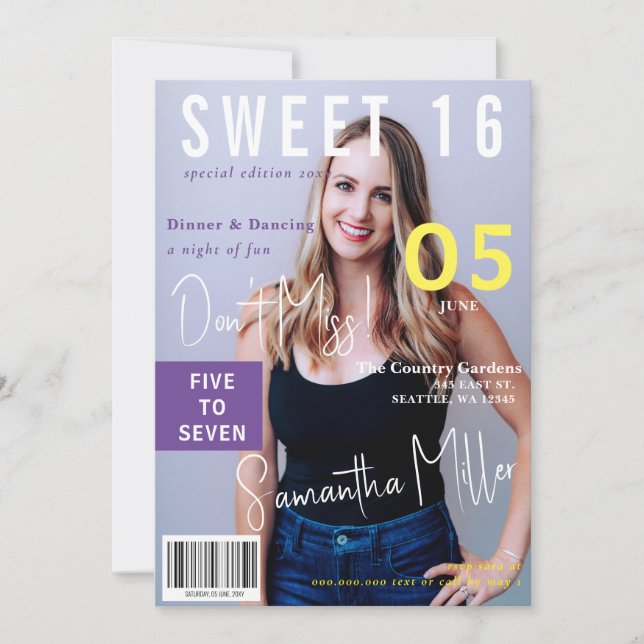 Convites Cobrir 2 Fotos da Revista Moderna Docente 16 (Frente)