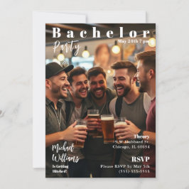 Convites Cobrir da Bacheler Party Magazine