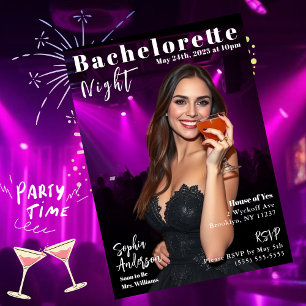Convites Cobrir da Bachelorette Night Magazine