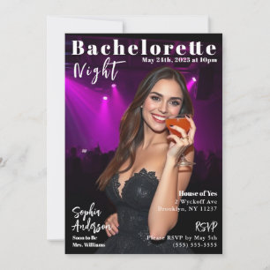 Convites Cobrir da Bachelorette Night Magazine