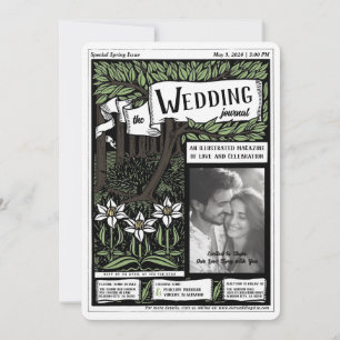 Convites cobrir da revista Art Nouveau Wedding