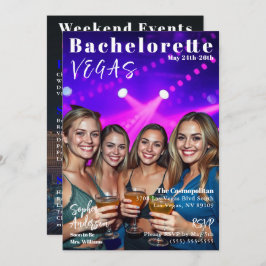 Convites Cobrir da revista Bachelorette Weekend