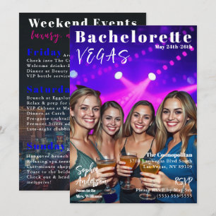 Convites Cobrir da revista Bachelorette Weekend