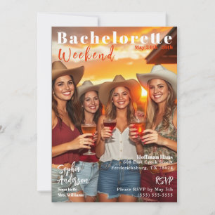 Convites Cobrir da revista Bachelorette Weekend