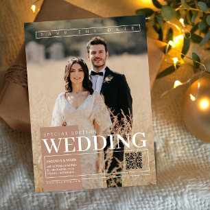 Convites Cobrir da revista exclusiva Elegante Salve a data